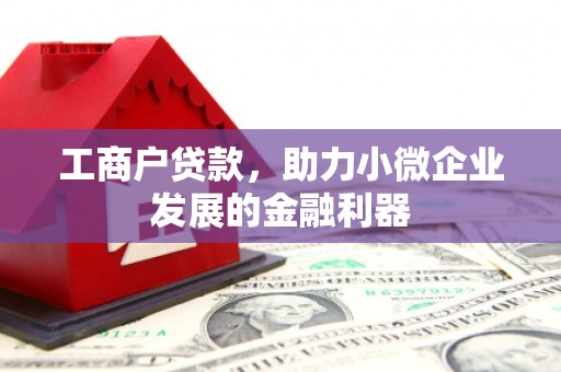 赣榆工商户贷款，助力小微企业发展的金融利器