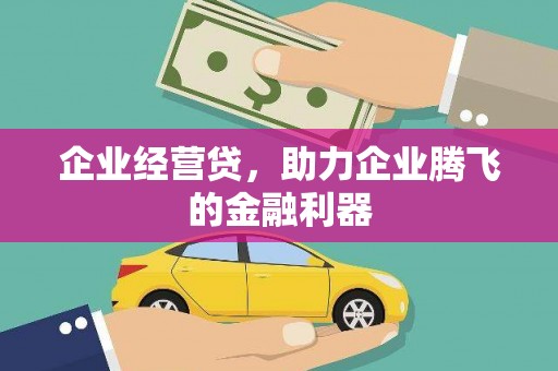 赣榆企业经营贷，助力企业腾飞的金融利器
