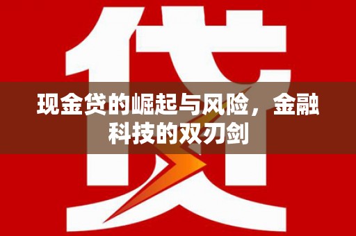 赣榆现金贷的崛起与风险，金融科技的双刃剑
