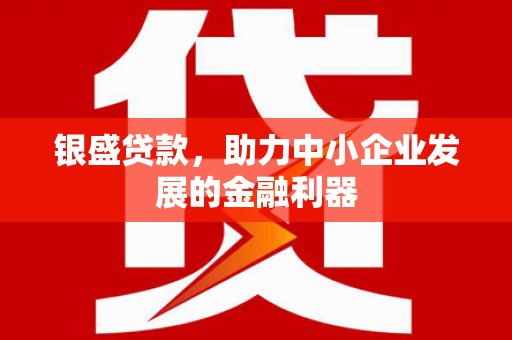 赣榆银盛贷款，助力中小企业发展的金融利器