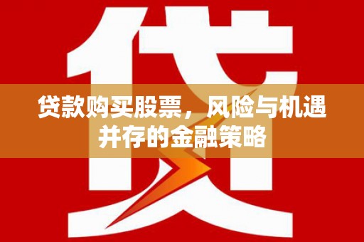 赣榆贷款购买股票，风险与机遇并存的金融策略