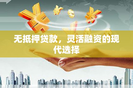 赣榆无抵押贷款，灵活融资的现代选择