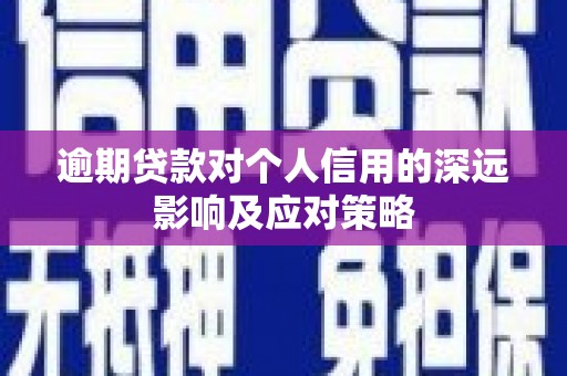 赣榆逾期贷款对个人信用的深远影响及应对策略
