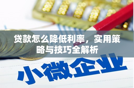 赣榆贷款怎么降低利率，实用策略与技巧全解析