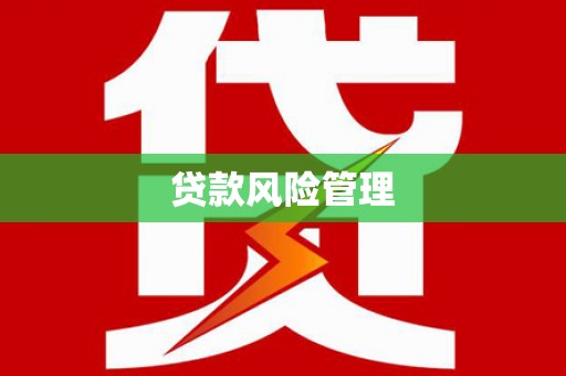 赣榆贷款风险管理