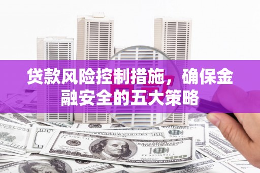 赣榆贷款风险控制措施，确保金融安全的五大策略