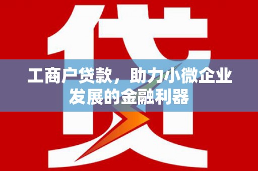 赣榆工商户贷款，助力小微企业发展的金融利器