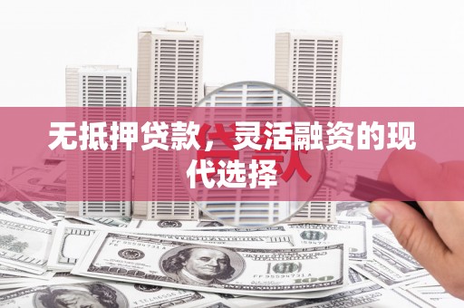 赣榆无抵押贷款，灵活融资的现代选择