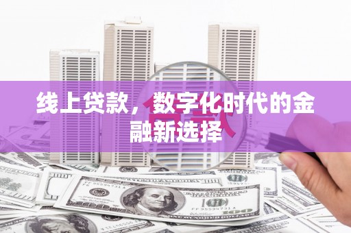 赣榆线上贷款，数字化时代的金融新选择