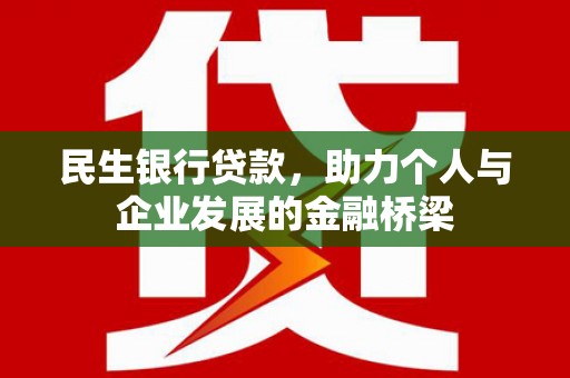 赣榆民生银行贷款，助力个人与企业发展的金融桥梁