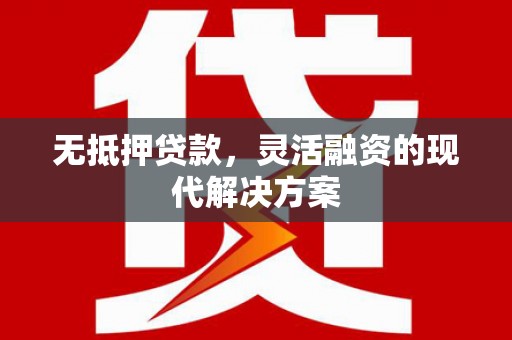 赣榆无抵押贷款，灵活融资的现代解决方案